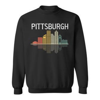 Pittsburgh Pennsylvania Skyline Silhouette City Souvenir Sweatshirt - Monsterry