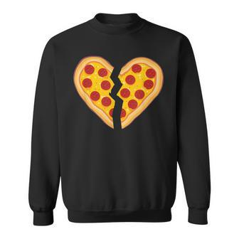 Pizza Broken Heart Pepperoni Slice Heartbreak Sweatshirt - Monsterry
