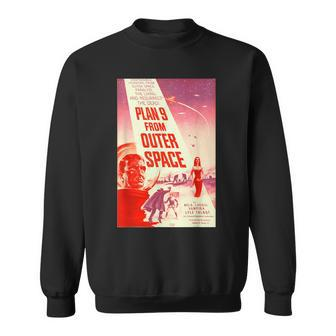 Plan 9 From Outer Space Sci-Fi Sience Vintage Poster B Movie Sweatshirt - Monsterry DE