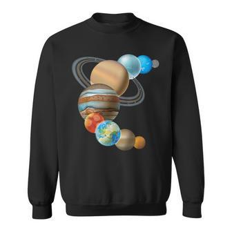 Planets In The Solar System Universe Astronaut Sweatshirt - Seseable