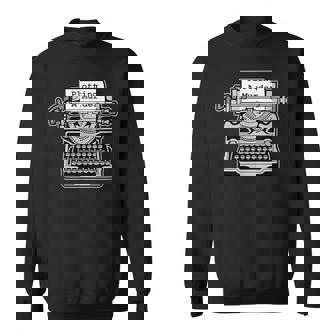 Plotting A Murder Vintage Typewriter Murder Mystery Writer Sweatshirt - Thegiftio