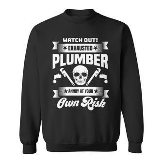 Plumber Plumbing Joke Pun Gif Sweatshirt | Mazezy