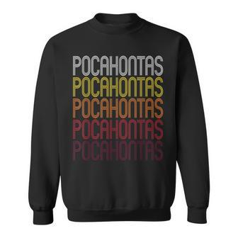 Pocahontas Ia Vintage Style Iowa Sweatshirt - Seseable