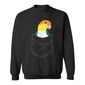 Pocket White Bellied Caique Cute Parrot Birb Memes Sweatshirt - Monsterry DE