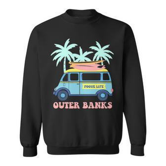 Pogue Life Outer Banks Surfer Van Beach Pastel Sweatshirt | Mazezy