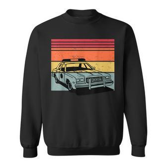 Police Car Tv Cop Shows Vintage Retro 70S & 80'S Sunset Sweatshirt - Monsterry DE