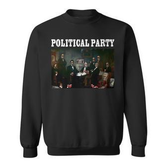 Political Party Abe Lincoln Founding Fathers Beer Drinking Sweatshirt - Monsterry DE