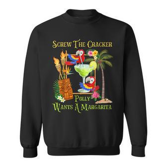 Polly Wants A Margarita Tropical Vacation Parrot Group Sweatshirt | Seseable UK