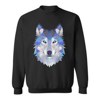 Polygonal Wolf Geometry Vector Animal Sweatshirt - Monsterry AU