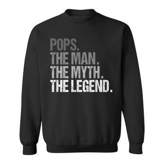 Pops The Man The Myth The Legend Father's Day Vintage Sweatshirt - Thegiftio UK