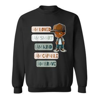 Positive Affirmations For African American Boys Sweatshirt - Monsterry DE