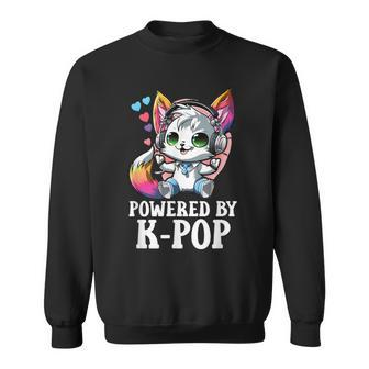 Powered By Kpop Items Bias Raccoon Merch K-Pop Merchandise Sweatshirt - Monsterry DE