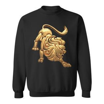 Powerful Lion Leo Sign Nature Courage Hustle Motivate Sweatshirt - Monsterry DE