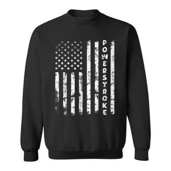 Powerstroke 67 Obs 73 American Flag 60 Car Sweatshirt - Monsterry