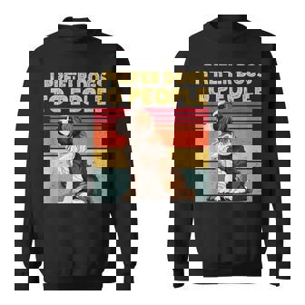 I Prefer Dogs To People Moscow Watchdog Dog Retro Dog Sweatshirt - Monsterry