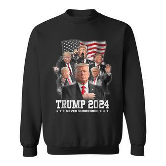 President Donald J Trump 2024 Never Surrender Sweatshirt - Seseable