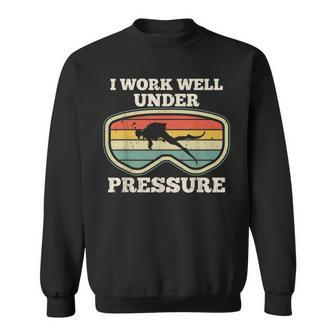 Well Under Pressure I Work Distressed Scuba Diving Diver Sweatshirt - Thegiftio UK