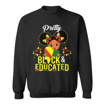 Pretty Black And Educated I Am The Strong African Queen Girl Sweatshirt - Monsterry DE