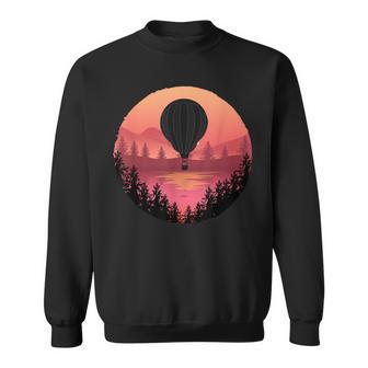 Pretty Flying Hot Air Balloon Cool Sunset Ballooning Lovers Sweatshirt - Monsterry