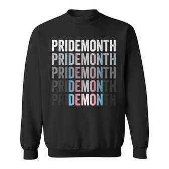 Pride Demon Transgender Pride Month Lgbtq Awareness Month Sweatshirt - Monsterry UK