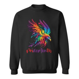 Pride Month Demon Colorful Phoenix Pride Month Apparel Sweatshirt - Monsterry UK