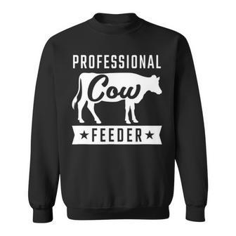 Professional Cow Feeder For Cow Loving Farmers Cute Sweatshirt | Mazezy