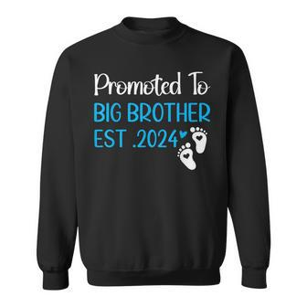 Promoted To Big Brother 2024 New Baby Coming Est 2024 Sweatshirt - Thegiftio UK