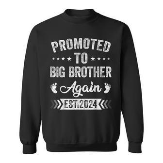 Promoted To Big Brother Again Est 2024 Announcement Sweatshirt - Thegiftio UK