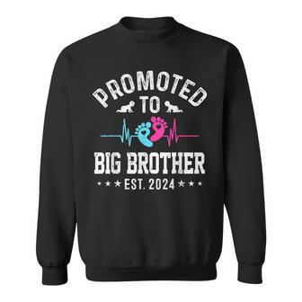 Promoted To Big Brother Est 2024 First Time New Big Brother Sweatshirt - Seseable