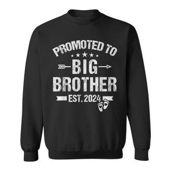 Promoted To Big Brother Est 2024 Bro Est 2024 Sweatshirt - Thegiftio