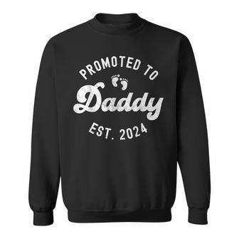 Promoted To Daddy Est 2024 Father's Day First Time Dad Sweatshirt - Thegiftio UK