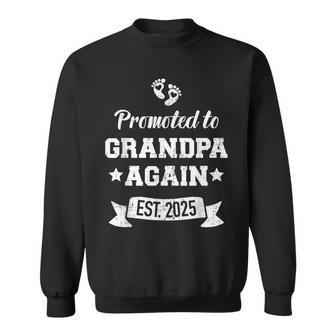 Promoted To Grandpa 2025 Again For New Baby Sweatshirt - Monsterry DE