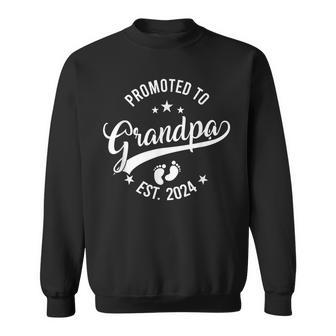 Promoted To Grandpa Est 2024 Fathers Day New Grandpa Sweatshirt - Monsterry UK