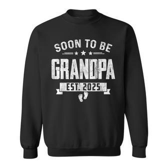 Promoted To Grandpa Est 2025 Fathers Day To New Papa Sweatshirt - Monsterry UK