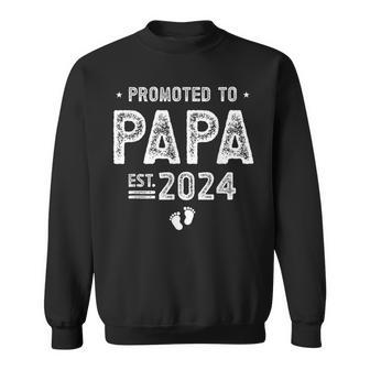 Promoted To Papa 2024 Soon To Be Papa Sweatshirt - Thegiftio UK