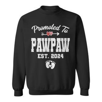 Promoted To Pawpaw Est 2024 First Time Fathers Day Sweatshirt - Monsterry UK
