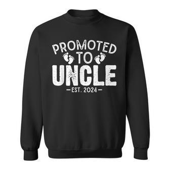 Promoted To Uncle 2024 Soon To Be Uncle Sweatshirt - Seseable