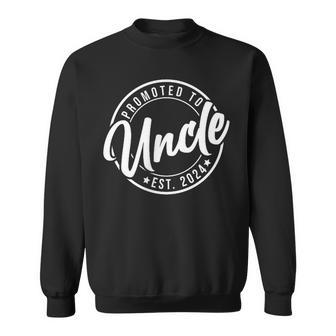 Promoted To Uncle Et 2024 Pocket Pregnancy Father's Day Sweatshirt - Seseable