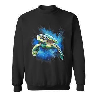 Propagate Activism Colorful Turtle Advocacy Wave Sweatshirt - Monsterry