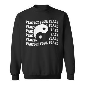 Protect Your Peace Yin Yang Aesthetic Trendy Sweatshirt - Monsterry DE