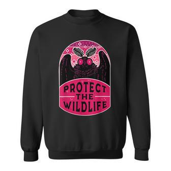 Protect The Wildlife Mothman Vintage Cryptid Sweatshirt | Mazezy