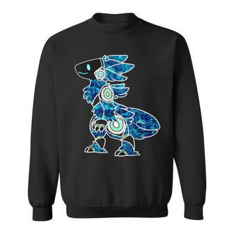 Protogen Furry Fursuit Fursona Blue Sea Pattern Sweatshirt - Seseable