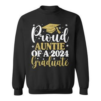 Proud Auntie Of A 2024 Graduate Graduation Matching Family Sweatshirt - Seseable