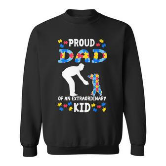 Proud Autism Dad Apparel Matching Autism Awareness Father Sweatshirt - Seseable
