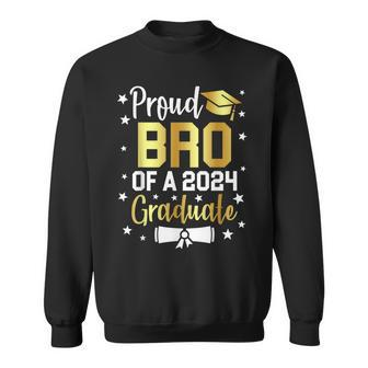 Proud Brother Of 2024 Graduate Family Senior Graduation Day Sweatshirt - Seseable
