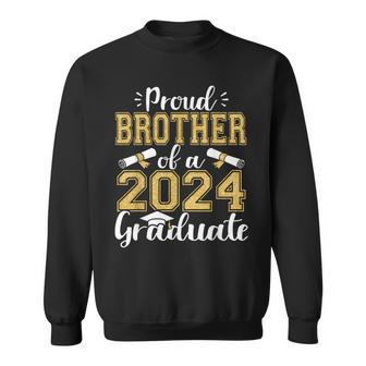 Proud Brother Of A Class Of 2024 Graduate Senior Graduation Sweatshirt | Mazezy AU