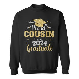 Proud Cousin Of A Class Of 2024 Graduate Senior Graduation Sweatshirt - Seseable