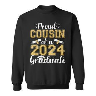 Proud Cousin Of A Class Of 2024 Graduate Senior Graduation Sweatshirt | Mazezy