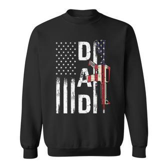 Proud Dad Daddy Gun Rights Ar 15 American Flag Father's Day Sweatshirt - Monsterry CA