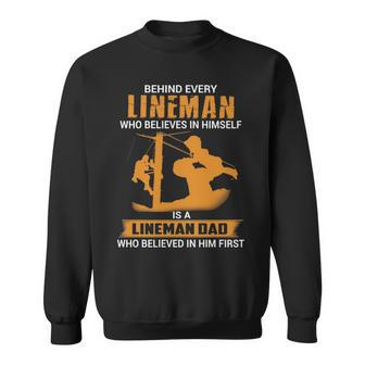 Proud Dad Of An Electrical Lineman For Fathers Day Sweatshirt | Mazezy